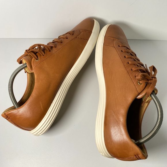 COLE HAAN Grand OS Crosscourt II Oxford Shoes Mens 10.5 Brown Tan Leather Casual main image 9